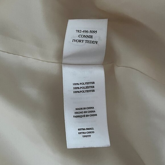 Rails Connie Shirt Jacket, Ivory Teddy, Size XS, EUC - Picture 8 of 9